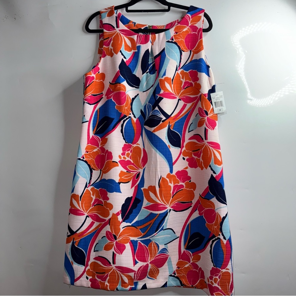 Ronni Nicole Floral Midi Dress - Pink, Orange, Blue